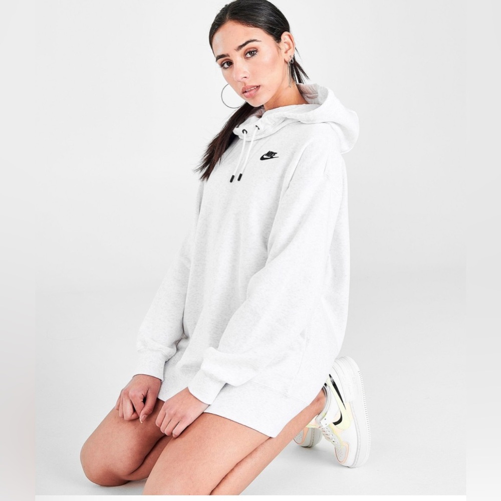 $⬇️ NIKE Sportswear Club Fleece Women's Funnel-Neck Pullover Hoodie - Picture 10 of 10